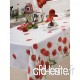 Nappe en toile cirée rectangulaire 140x250 cm Coquelicot red poppy rouge - B00NA93NXE
